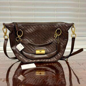 COACH Kristin woven shoulder bag /cacao brown - NWT